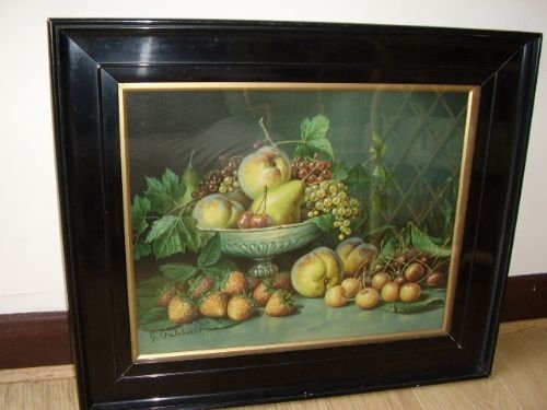 still life print of fruit after gfalchettione of a pair