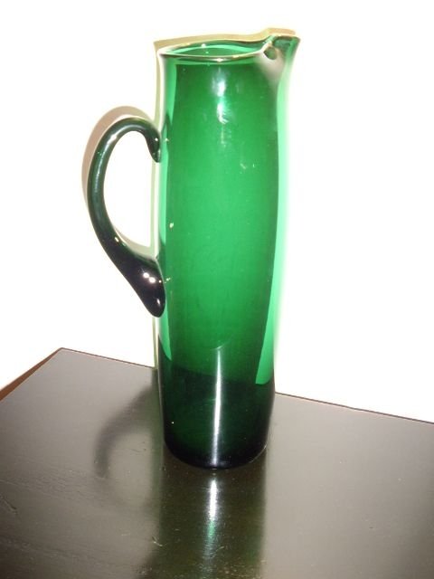 early green glass hand made euwer