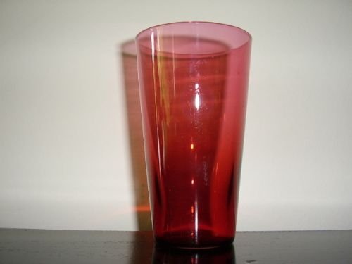 victorian cranberry glass beaker c188090