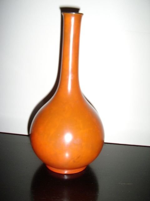 rare losol ware orange marble effect tulip vase by keeling co ltd burslem