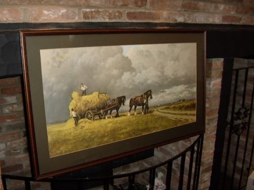 quality print under glass by coulson depicting harvest time 445 inches x 27 ins