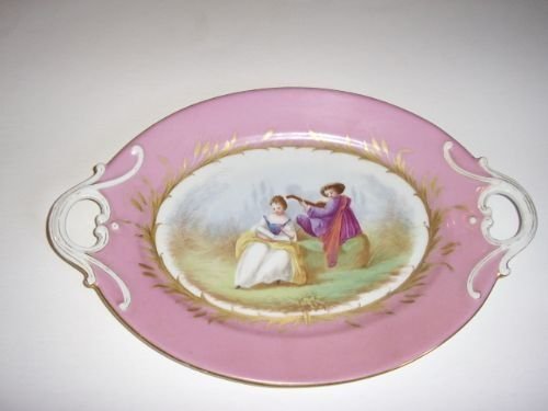 sevres continental porcelain hand painted cabinet plate 1 of 3