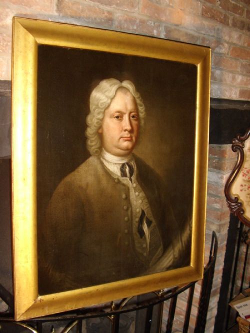 c17201760 18th century oil portrait painting of a gentleman architect holding document english school painting on canvas 355 x 29 inches