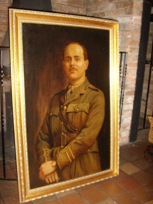 military oil portrait painting of captain william marley by artist frank stanley ogilvie 18581937 size 4525 x 3025 inches