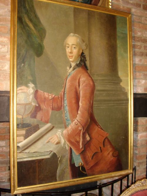 oil portrait painting of a danish nobleman by artist johan horner 17111763 mid 18th century european school c1740 approx framed size 565 x 415 inches