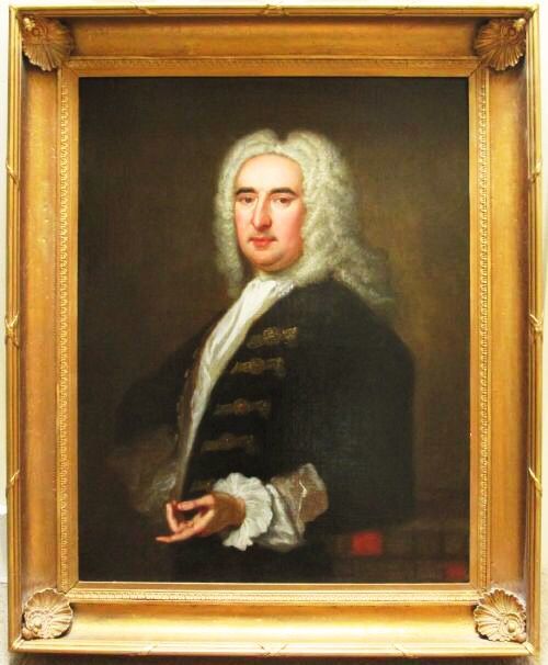 18thc oil portrait painting nathaniel hooke historian died 1763 by artist bartholomew dandridge 45 x 37 inches