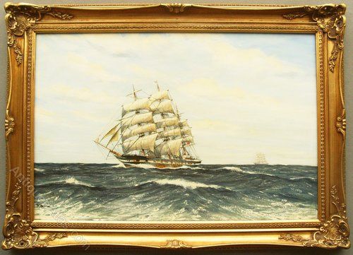 british iron clipper ben venue 999 tons watson line built 1867marine seascape oil painting sailing ship