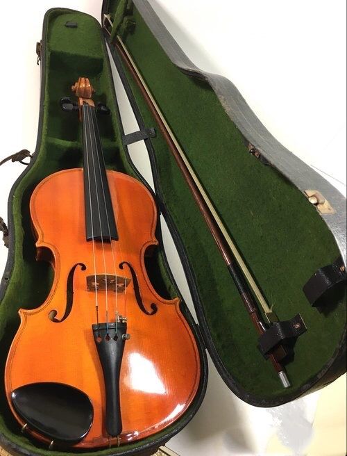 violin 34 size with case and bow fully strung musical instrument