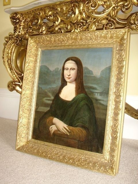 mona lisa old master 18th oil portrait painting after leonardo da vinci