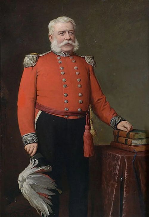 john lindsay scott b1815d1888 wool tweed manufacturer kingholm mill dumfries aged 73 wearing ceremonial red tunic