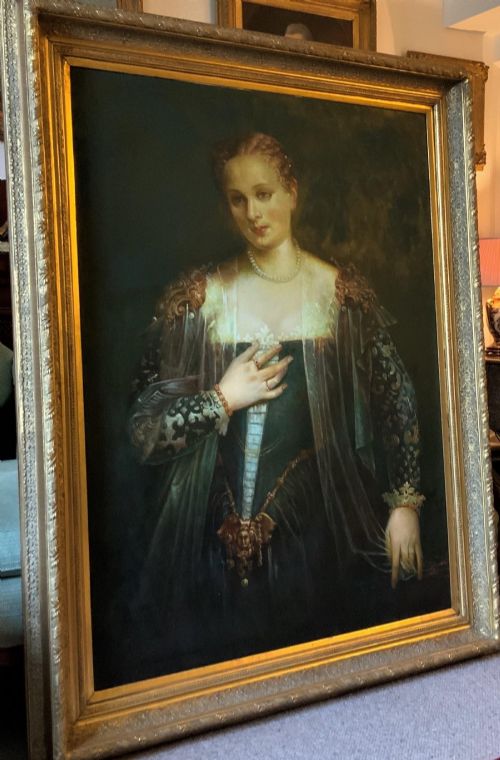 la bella nani oil portrait of a venetian women after original painting by paolo veronese c1560 displayed louvre paris