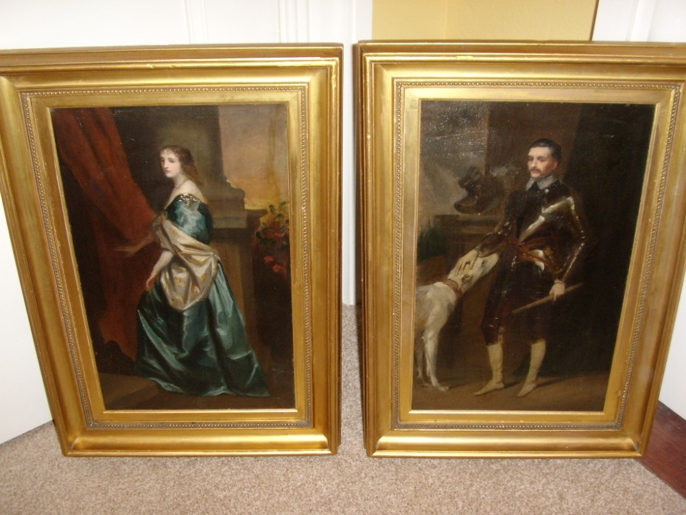 pair of oil portraits of a gentleman and lady dateline george iii period 1760 to 1800