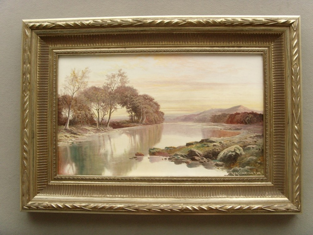 river landscape oil painting by arthur fallwright