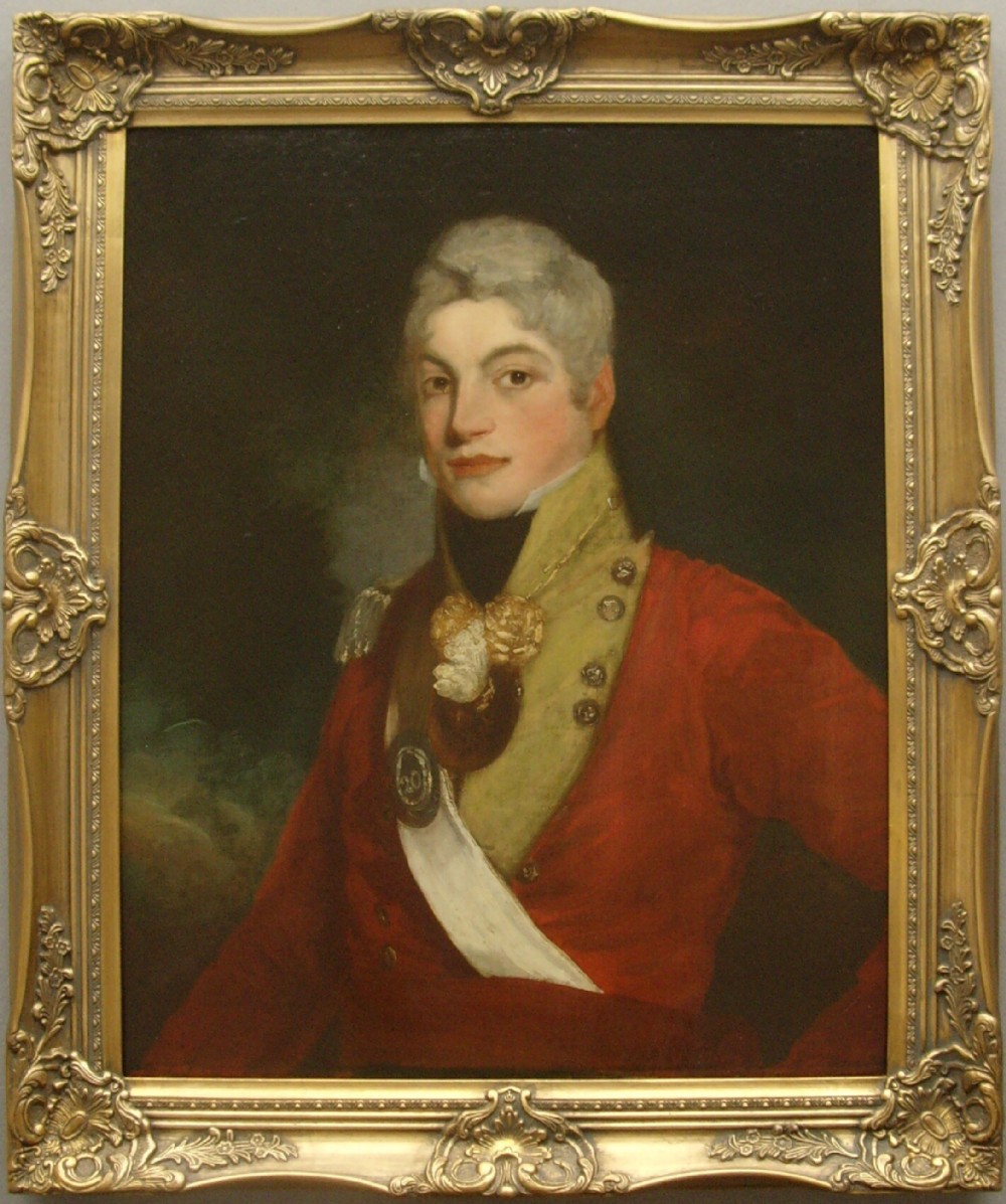 officer portrait follower of sir thomas lawrence 17691830 20th regiment of foot east devonshire