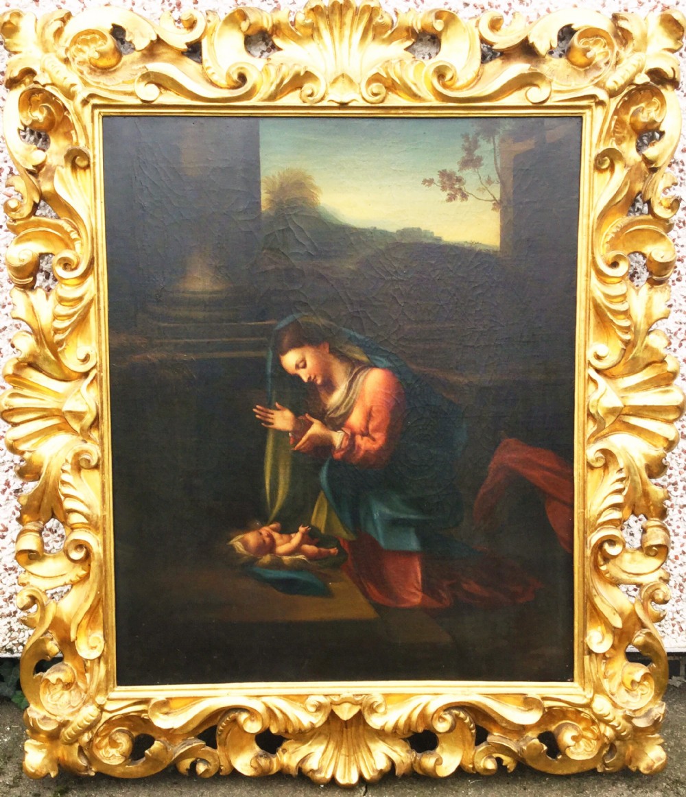 'the adoration of the child' huge oil portrait painting after antonio allegri correggio 14891534