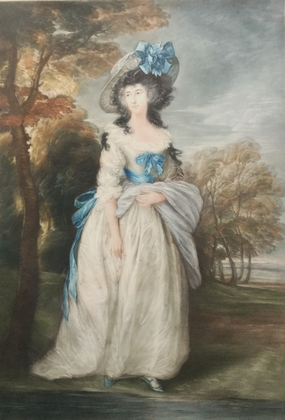 portrait engraving of lady after john hoppner