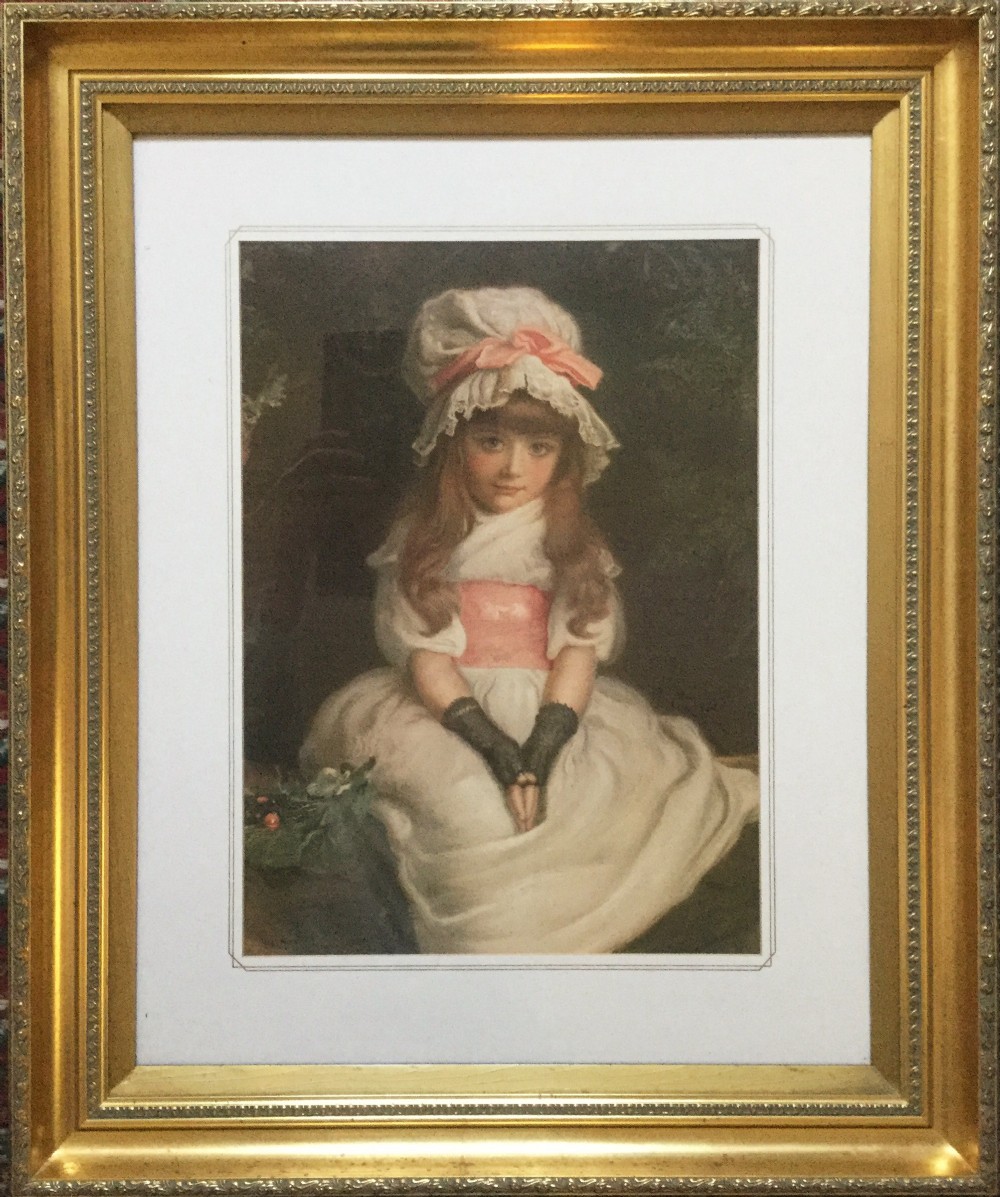 pears print of young girl after original portrait painting