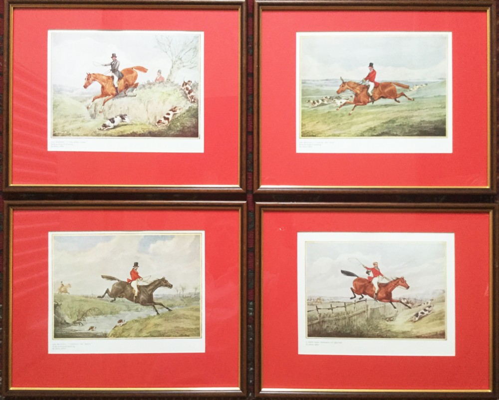 set of 4 henry aiken 17851851 hunting prints