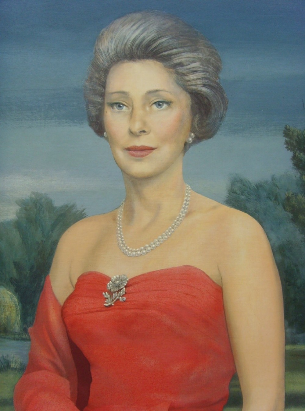 lady frances bradley of purley hall berkshire by timothy whidborne oil portrait painting