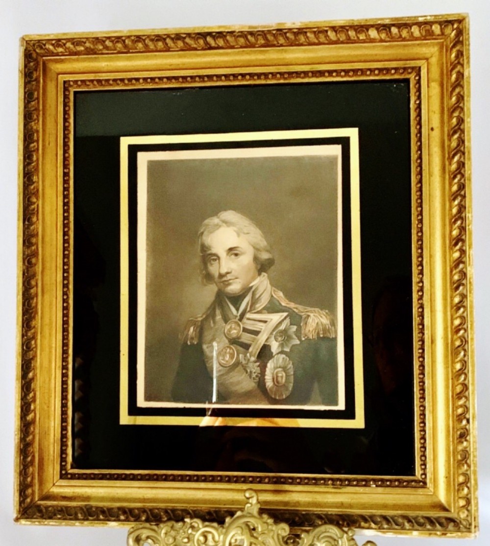horatio lord nelson portrait engraving after oil painting by john hoppner