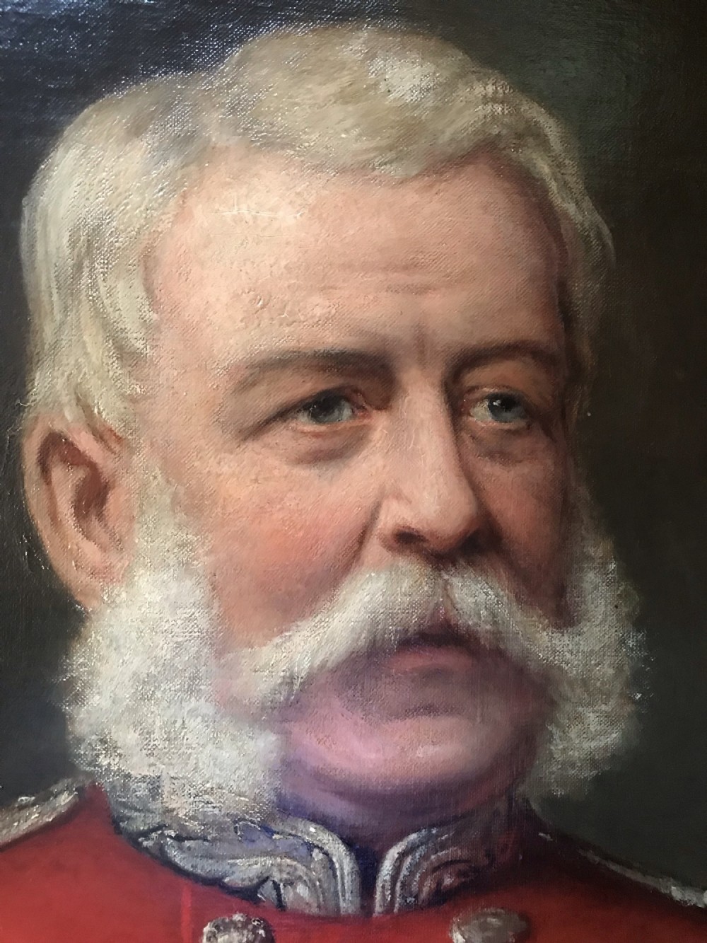 john l scott military officer oil portrait painting of red coat