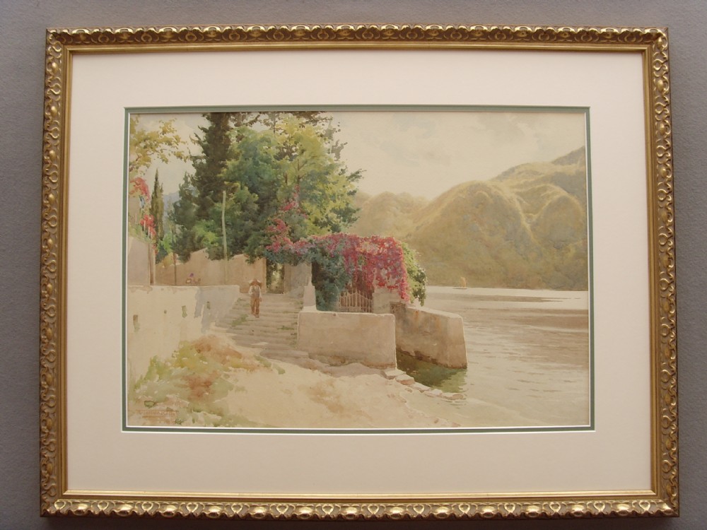 robert george talbot kelly 18611934 italian lake watercolour portrait painting c1909