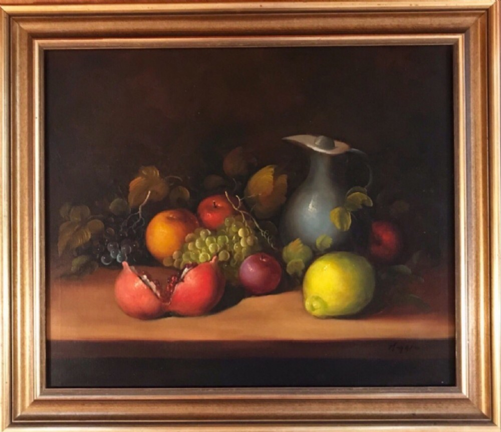 still life fruit oil painting on canvas