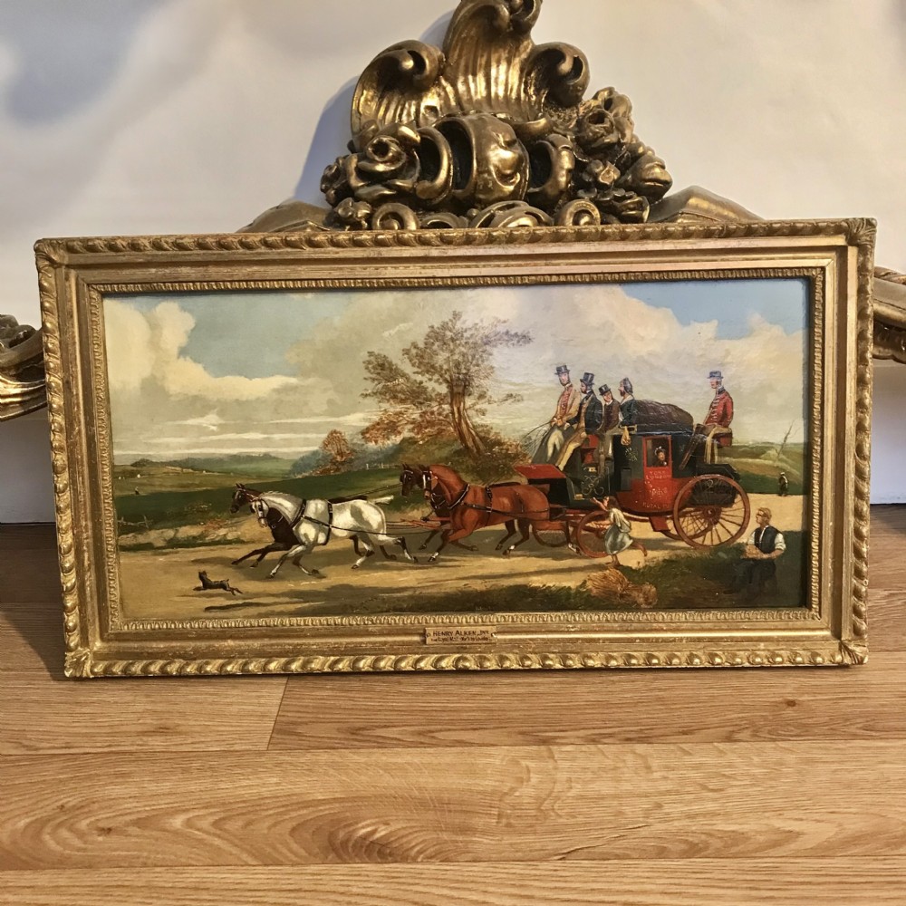 royal mail coach and horses oil painting by samuel henry alken york to london