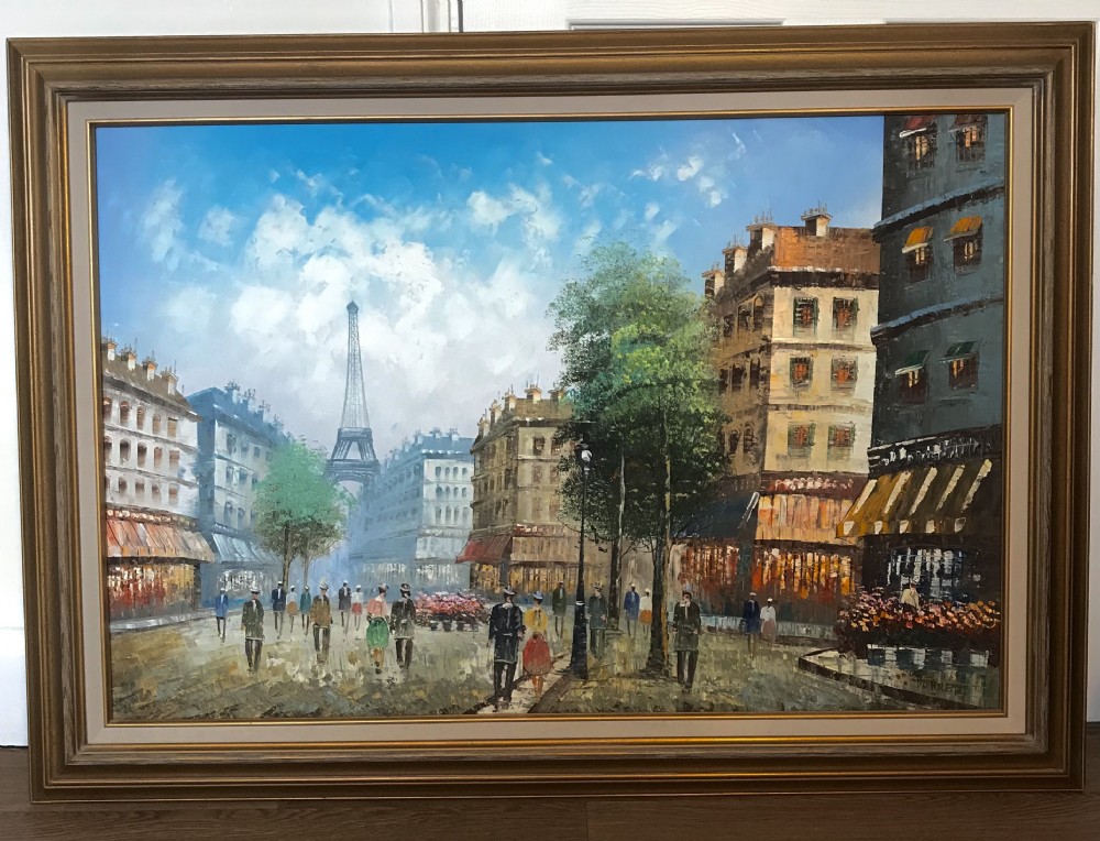 impressionist parisian street scene by caroline burnett 18771950 eiffel tower oil paintings paris portraits