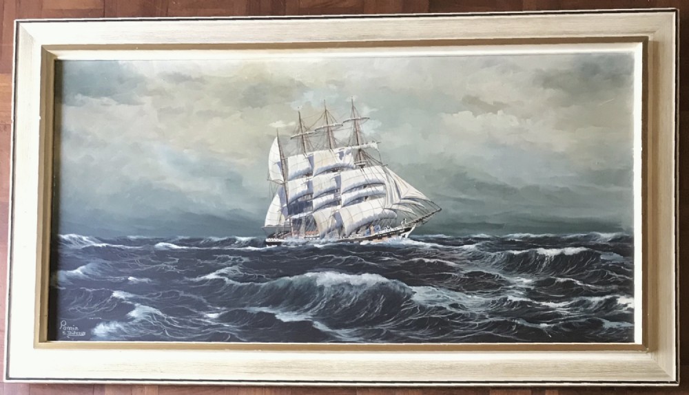 marine seascape cutty sark oil painting sailing ship stormy seas
