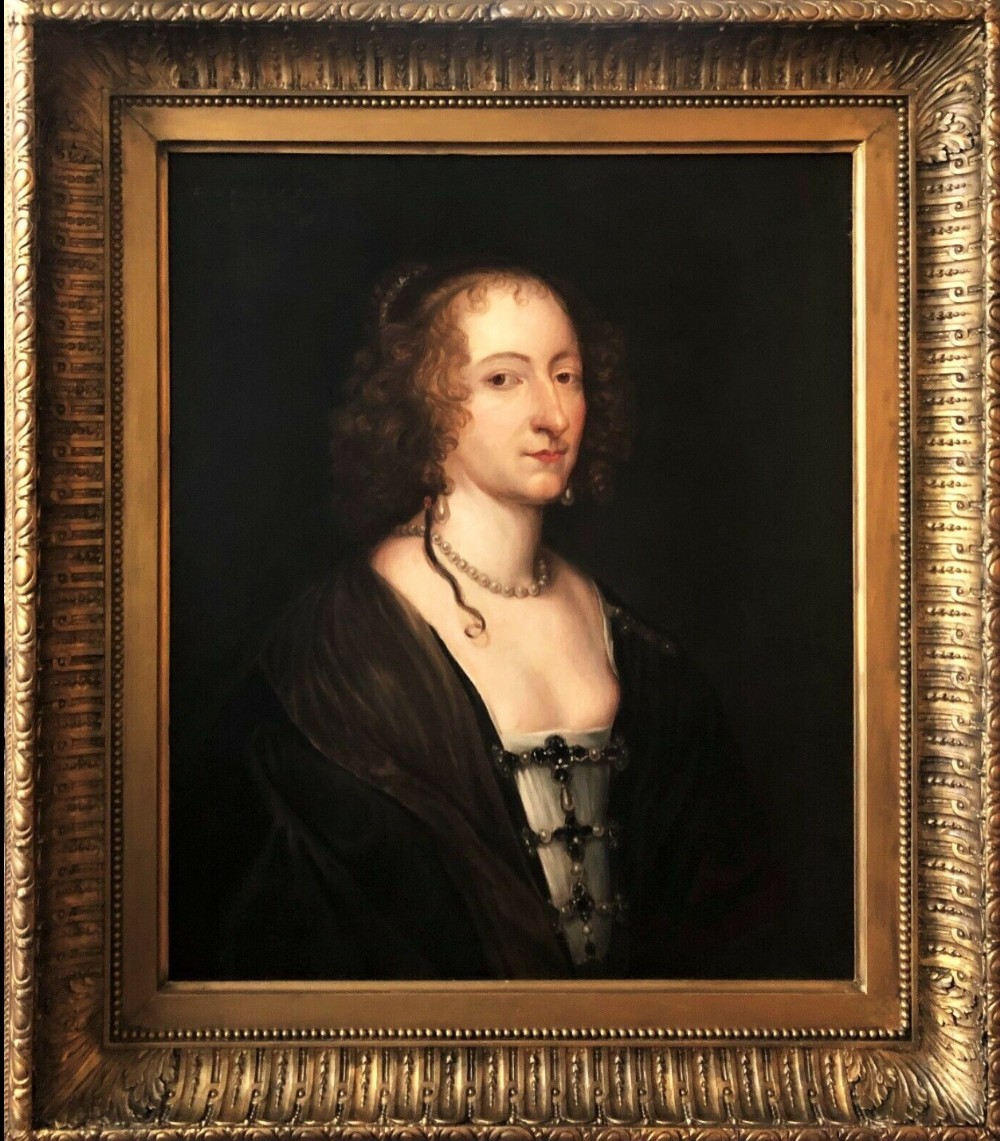 lady frances seymour 15991674 circle van dyck 17th dutch old master oil portrait paintings
