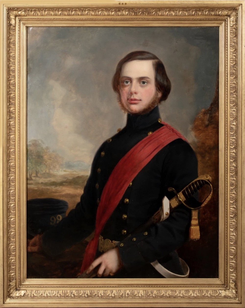 19th military officer portrait regimental english school paintings
